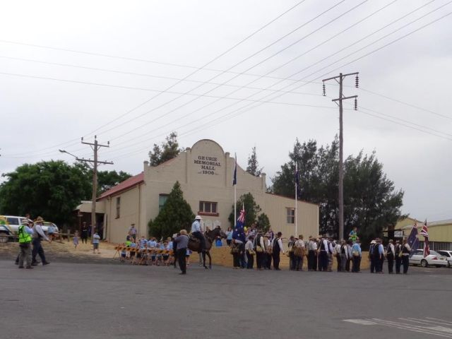 Marchers Arriving at Geurie Memorial Hall 21/10/2015