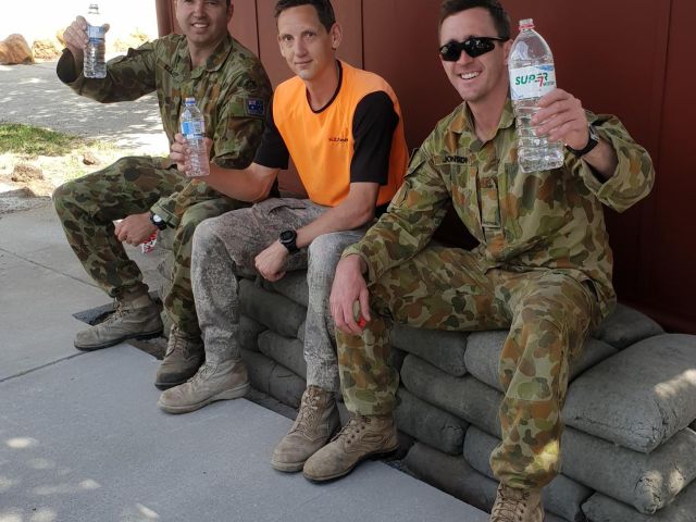 Our ANZACs celebrating after a day of hard work