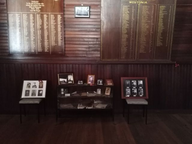 WWII roll of honour (left) & WWI Roll of honour (right)