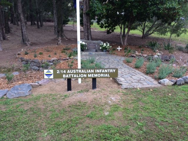 The refurbished memorial below Mt Ninderry