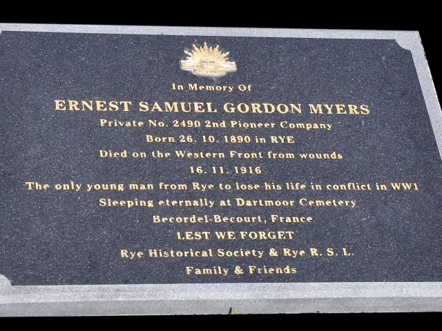 Ernest Samuel Gordon Myers 2nd Pioneer Company