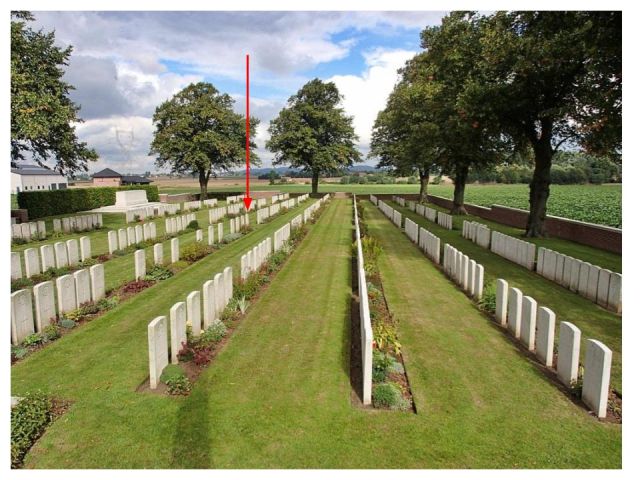 Herbert Johnson's grave as marked