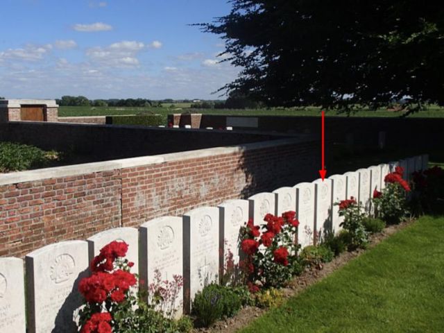 Grave site of Horace Derrick