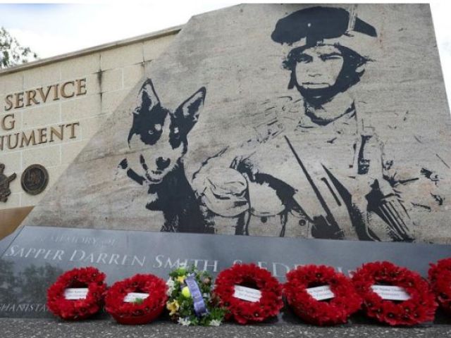 The Military and Service Working Dog National Monument at the RSPCA Brisbane Animal Care Campus.