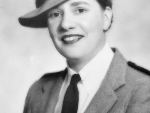 Studio portrait of VFX38746 Sister (Sr) Mary Elizabeth (Beth) Cuthbertson, 2/20th Australian General Hospital