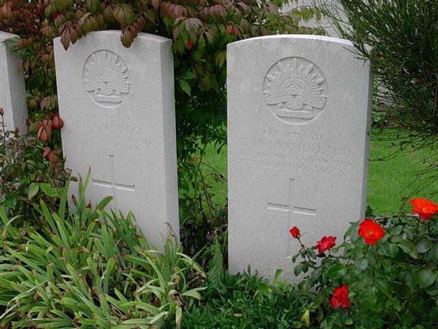 Headstone of Thomas Mullholand (right)