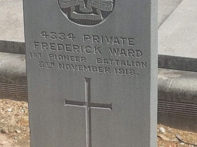 Headstone of Frederick Ward