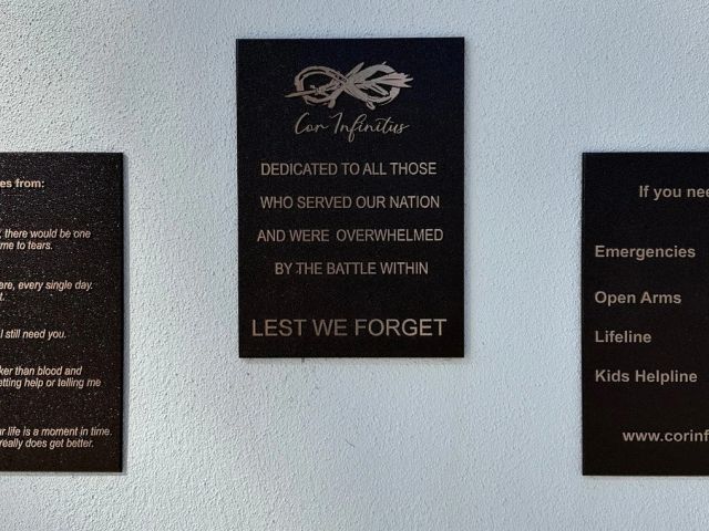 Cor Infinitus plaques