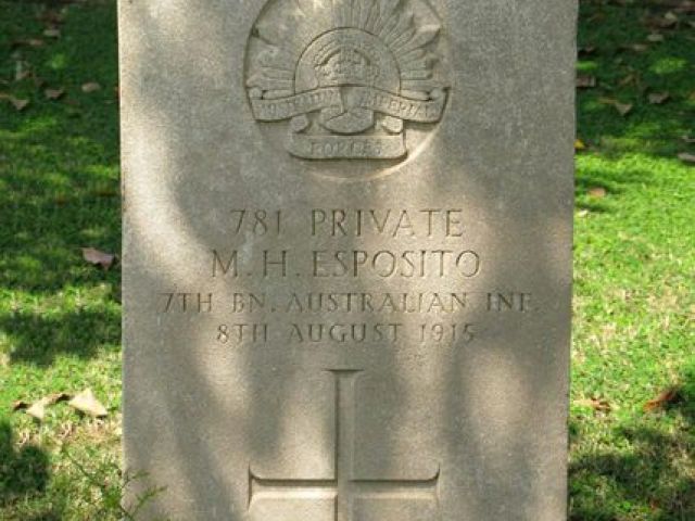 Private Mervyn Harold Esposito, 7th Battalion, AIF, Cairo Cemetry