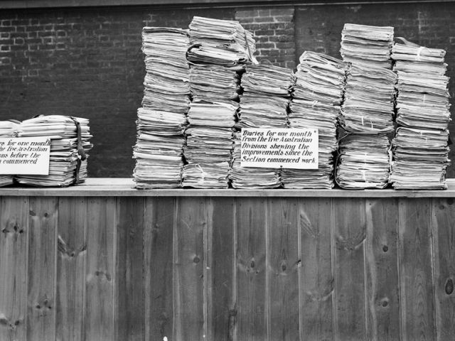 Papers on desk