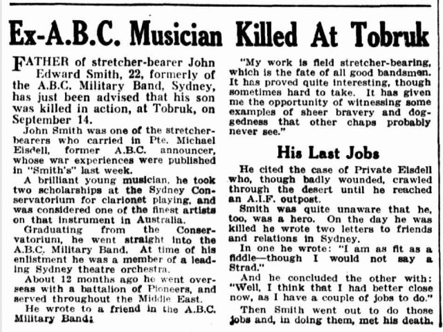 Private John Edward Smith, 2/1st Pioneer Battalion