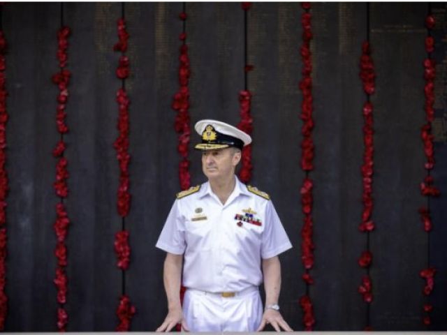 Chief of the Defence Force Admiral David Johnston at the Australian War Memorial, Canberra. Photo: Rodney Braithwaite
