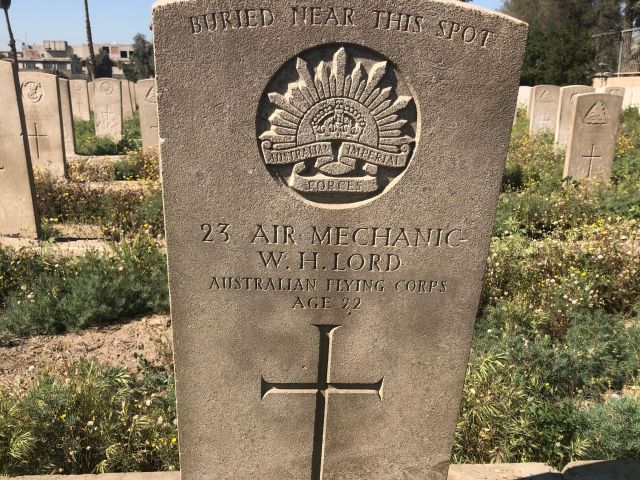 Headstone W.H Lord, photo Nige Bellette