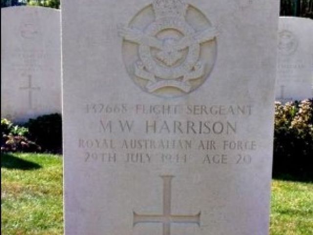 M.W Harrison headstone, Choloy Cemetery