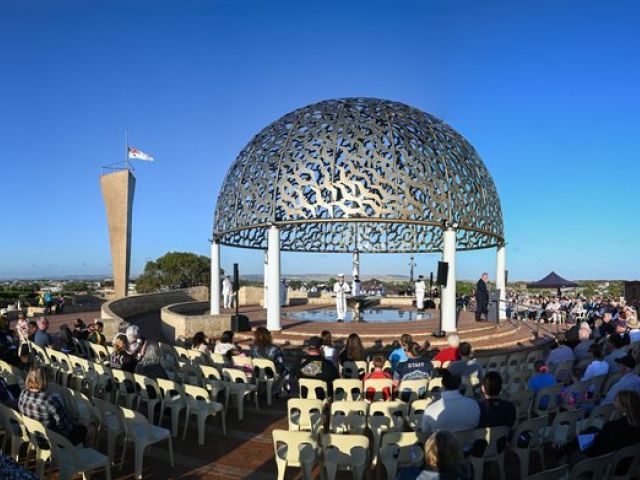 Sunset service at the HMAS Sydney II memorial - Credit: Stuart Quinn