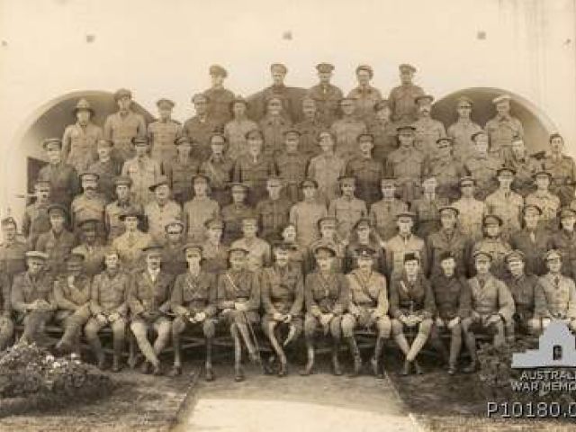 11th Officers Course (No. 2 Class) held at the School of Instruction, Zeitoun, Egypt in February 1916 AWM P10180.002