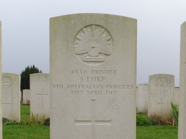 4830 Private Samuel Luke, 4th Pioneer Battalion, AIF Headstone