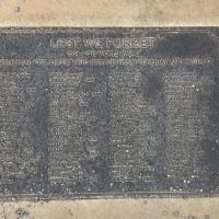 Plaque titled LEST WE FORGET