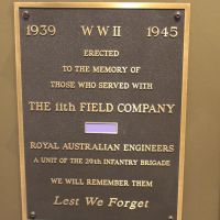 Plaque, 11th Field company