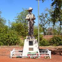 Statue at Elliot war memorial