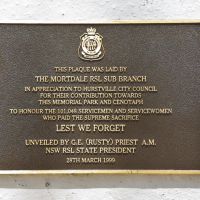 Mortdale War Memorial, Mortdale Memorial Park