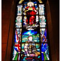 Stained glass window, made by Clarkson's Glass.