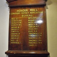 Coradgery District Agricultural Bureau Honour Roll, within Parkes Services Club