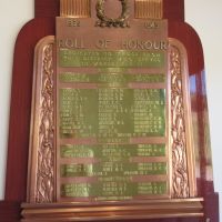 SWW Roll of Honour in Dudley District Hall, behind the Post Office
