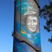 Hay World War II Painted Commemorative Water Towers Depicting Local Servicemen Identities