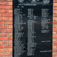 Turriff War Memorial Wall Commemorative Roll of Honour