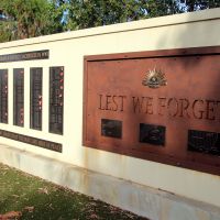 Horsham World War I Roll of Honour Commemorative Wall at the Entrance to the World War I and II Memorial Driveway