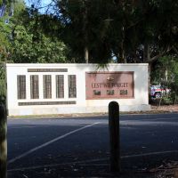 Horsham World War I Roll of Honour Commemorative Wall at the Entrance to the World War I and II Memorial Driveway as viewed from the Lone Pine Memorial Grove