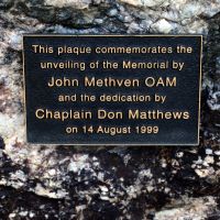Horsham Vietnam War Memorial Dedication Plaque