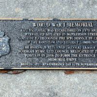 Horsham and District World War I Memorial Interpretative Plaque