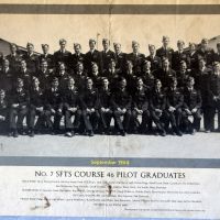 Deniliquin No 7 Flying Training School Photograph of Course No 46 Pilot Graduates Displayed Within the Airport Terminal Building