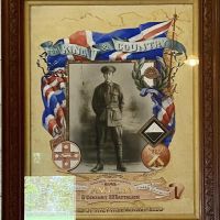Commemoration certificate for Lance Corporal Allan McLean, who died of wounds in August 1918. His name is listed on the European War (First World War) Roll of Honour