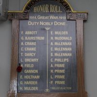 Murroon State School No 940 Great War Honour Roll