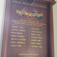Inverleigh Presbyterian Church Roll of Honour