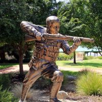 Captain Albert Jacka, VC Bronze Sculpture Located in the Wedderburn Soldiers' Memorial Park
