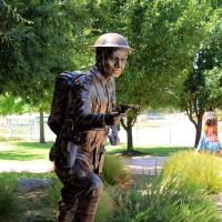 Lieutenant Albert Borella VC, Bronze Memorial Statue Located in the Soldiers' Memorial Park, Wedderburn