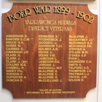 Yarrawonga Mulwala District Boer War Honour Board
