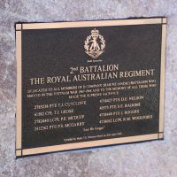 D Company 2RAR/NZ (ANZAC) Battalion Memorial