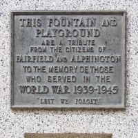 Drinking Fountain WW2 Plaque