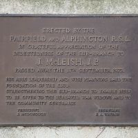 Fairfield WM Main Plaque