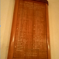 Photo of the Brocklesby honour roll located within the Brocklesby Hall. 