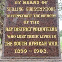  Hay NSW Boer War Memorial