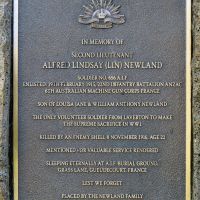 Alfred Lindsay Newland Plaque