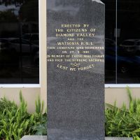 Watsonia RSL Memorial Stone