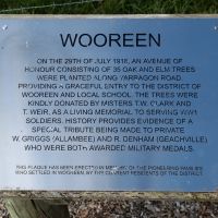 Wooreen Avenue information Plaque