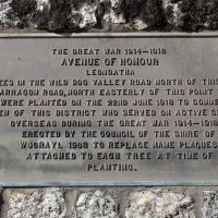 Leongatha Avenue Plaque